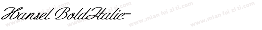 Hansel BoldItalic字体转换